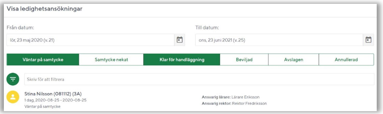 Personal kan behandla ansökan på uppdrag av vårdnadshavare